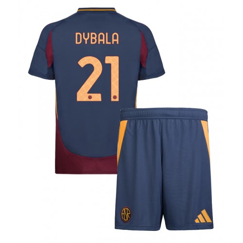 Otroški Nogometni dresi AS Roma Paulo Dybala #21 Tretji 2024-25 Kratek Rokav (+ Kratke hlače)